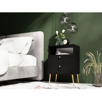 Nočný stolík HIGH I čierna 1