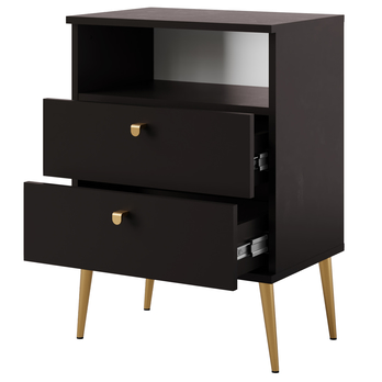 Nočný stolík HIGH I čierna 2