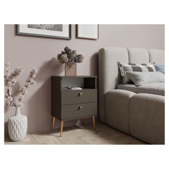 Nočný stolík HIGH I tmavobéžová 1