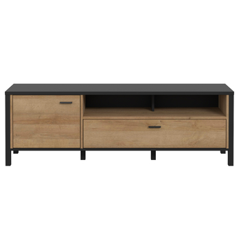 TV komoda HIGH ROCK 1 čierna/dub riviéra 3