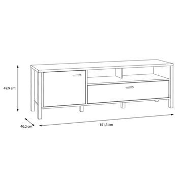 TV komoda HIGH ROCK 1 čierna/dub riviéra 6
