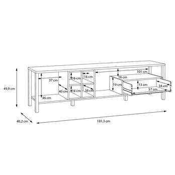TV komoda HIGH ROCK 2 čierna/dub riviéra 5