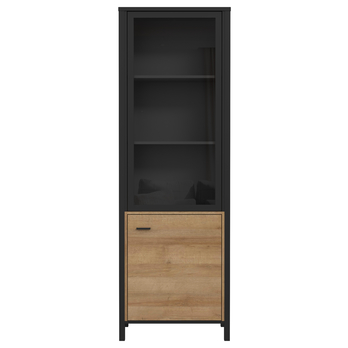 Vitrína HIGH ROCK 8 čierna/dub riviéra 4