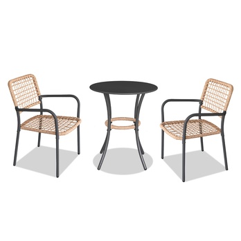 Záhradná zostava HILARIUS prírodná/antracitová 1