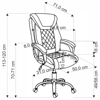 Kancelárska stolička HILDIR sivá 10