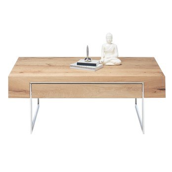 Konferenčný stolík HINCKLEY dub/nehrdzavejúca oceľ 4