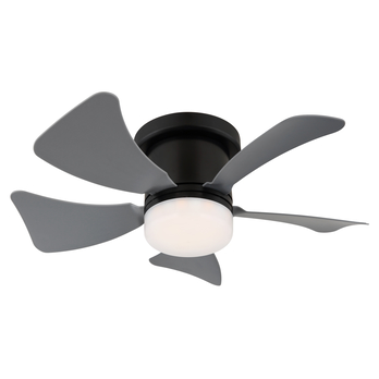 Stropné LED svietidlo s ventilátorom HINES sivá/čierna 4