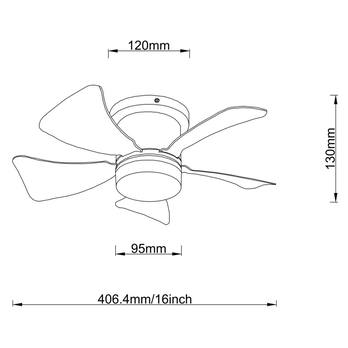 Stropné LED svietidlo s ventilátorom HINES sivá/čierna 7