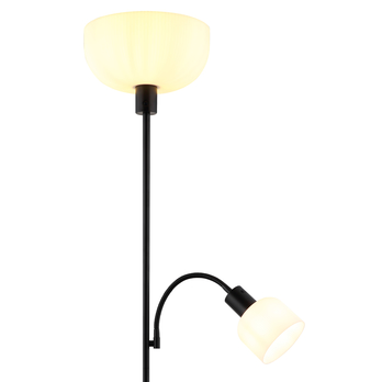 Stojacia lampa HINTON čierna/biela 5