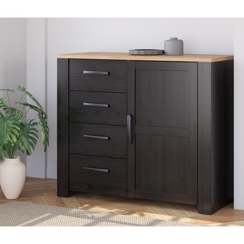 Komoda HOBLO dub riviera/dub cabezone, šírka 102 cm 1
