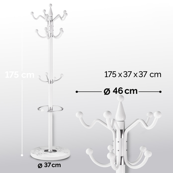 Stojanový vešiak HOKS biela 2