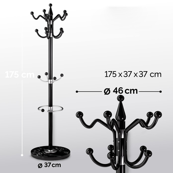 Stojanový vešiak HOKS čierna 2