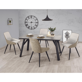 Jedálenský stôl HOLAFOX betón/čierna 1