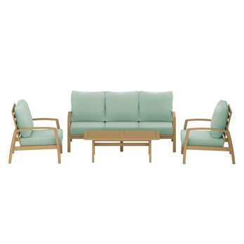 Záhradná zostava HOLSTEIN teak/zelená 2