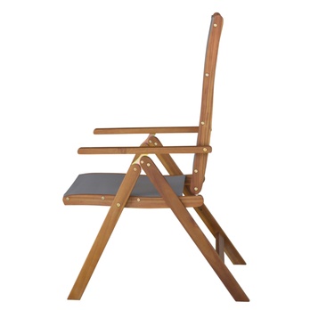 Záhradná stolička HOLSTEIN teak/sivá 3