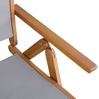 Záhradná stolička HOLSTEIN teak/sivá 5