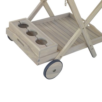 Servírovací vozík HOLSTEIN svetlý teak 3