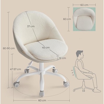 Kancelárska stolička HOME 2 biela 6