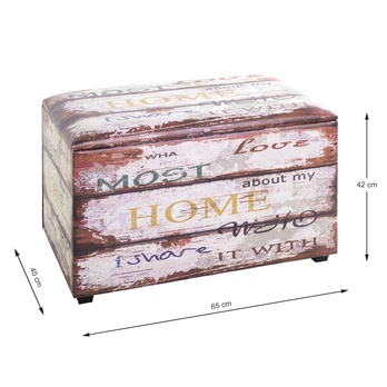 Truhla so sedákom HOME hnedá 4