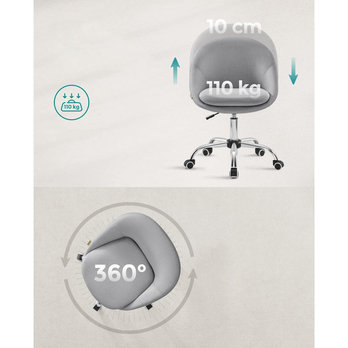 Kancelárska stolička HOME sivá 5