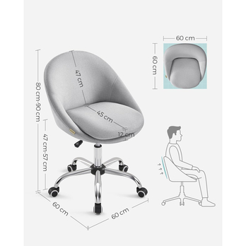 Kancelárska stolička HOME sivá 6