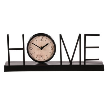 Stolné hodiny HOME čierna/prírodná 1