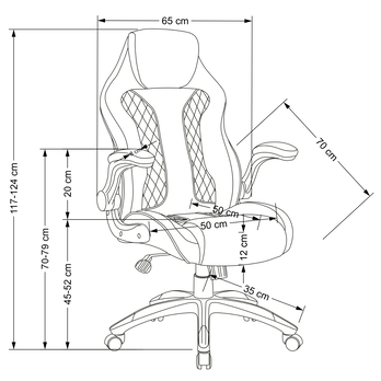 Kancelárske kreslo HOMLIT čierna/sivá 8