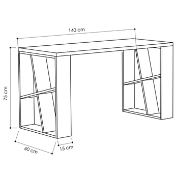 Písací stôl HONEY biela/antracitová 2