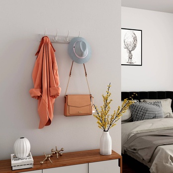 Nástenný vešiak HOOK biela 2