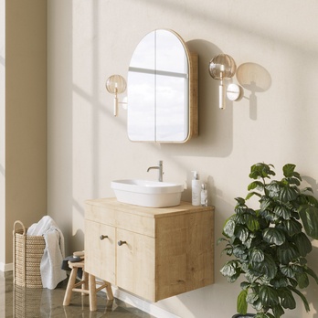 Zrkadlová skrinka HOPE prírodná 6