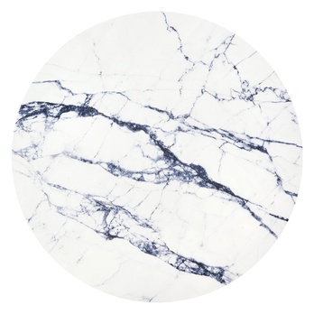 Prístavný stolík HORASSO 2 biely mramor/zlatá 2