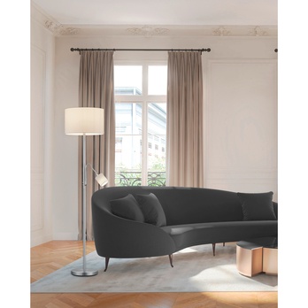 Stojacia lampa HOTEL matný nikel/biela 1