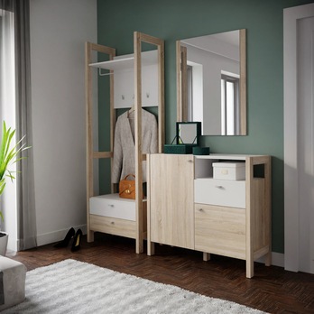 Predsieňový panel  HOYVIK dub sonoma/biela 1