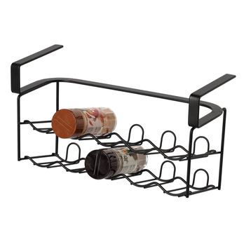 Závesný regál na koreničky HUBBARD čierna 2