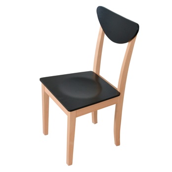 Jedálenská stolička HUBO 3D buk/čierna 1