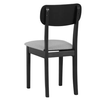 Jedálenská stolička HUBO 4 čierna/svetlosivá 2