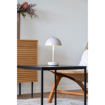 Stolná LED lampa HULT piesková 1