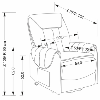 Relaxačné kreslo HURTUN béžová 14