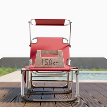 Záhradné ležadlo IBIZA rubínová 5