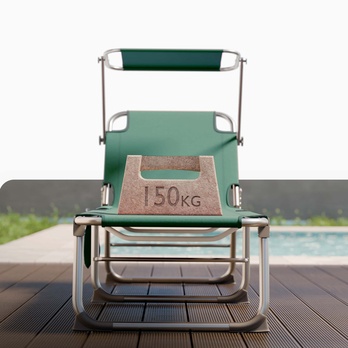 Záhradné ležadlo IBIZA zelená 5