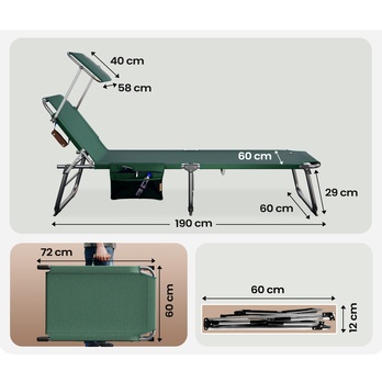 Záhradné ležadlo IBIZA zelená 8