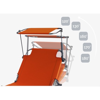 Záhradné ležadlo IBIZA oranžová 2