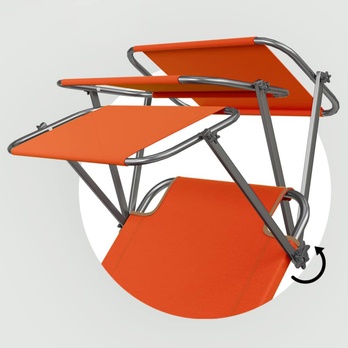 Záhradné ležadlo IBIZA oranžová 3