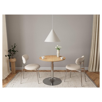 Malý stolík IBIZA prírodná/chróm 3