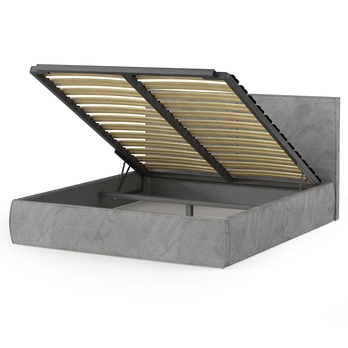 Posteľ s roštom ICOL svetlosivá, 180x200 cm 2