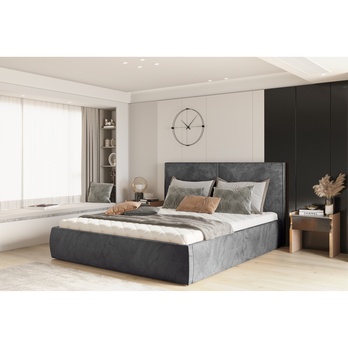 Posteľ s roštom ICOL grafitová, 180x200 cm 1