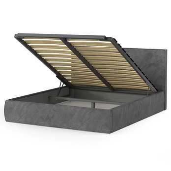 Posteľ s roštom ICOL grafitová, 180x200 cm 2