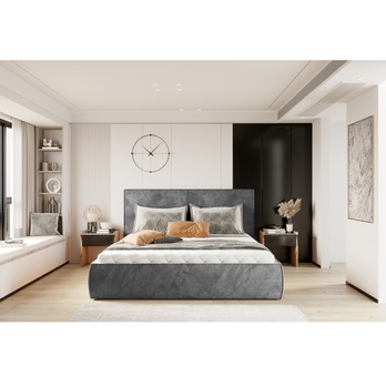 Posteľ s roštom ICOL grafitová, 180x200 cm 3