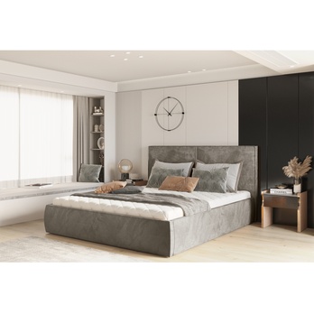 Posteľ s roštom ICOL sivohnedá, 160x200 cm 1