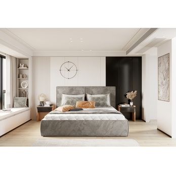 Posteľ s roštom ICOL sivohnedá, 160x200 cm 3